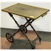 Image 1 : ANTIQUE TEA TROLLEY WITH WOODEN WHEELS