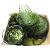 Image 1 : 17PC VINTAGE GREEN DEPRESSION GLASSWARE