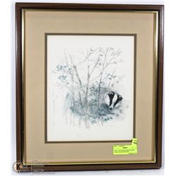 CIRCA 1970 DANISH ARTIST MADS STAGE SIGNED BADGER
