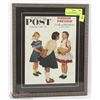 Image 1 : 1957 NORMAN ROCKWELL SATURDAY EVENING POST FRAMED