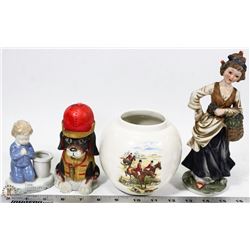 4 PORCELAIN CERAMIC ITEM LOT ENGLAND JAPAN