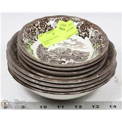 8 ROMANTIC ENGLAND IRONSTONE BOWLS
