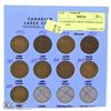 Image 1 : 9 CANADIAN LARGE PENNIES FROM 1912-1920