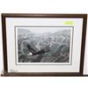 Image 1 : 22X26 FRAMED PAUL RANKIN #ED/SIGNED EAGLE PICTURE