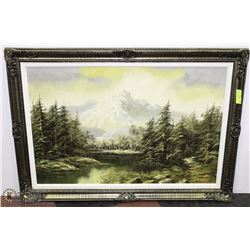 OIL ON CANVAS FRAMED LANDSCAPE 43" X 31"