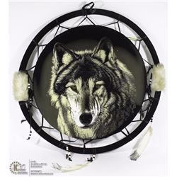 LARGE 24" DIAMETER FELT & WOOD DREAMCATCHER -