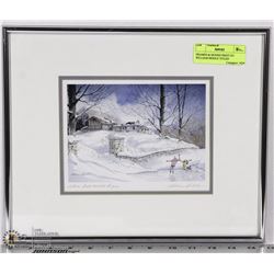 FRAMED & SIGNED PRINT BY WILLIAM BIDDLE TITLED