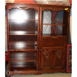 2 WOOD SHELVING UNITS 32"X18"X75"