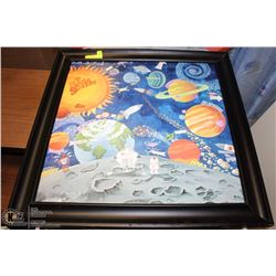 SOLAR SYSTEM PAINTING IN FRAME
