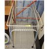 Image 1 : METAL ROLLING CART WITH BASKET