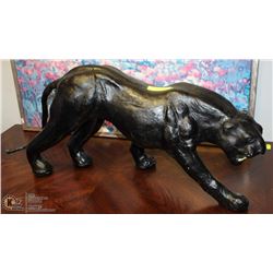 36" BLACK JAGUAR FIGURINE