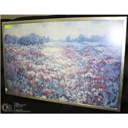 FRAMED SIGNED FIELD OF FLOWERS PRINT