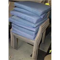 LOT OF 6 LAWN CHAIRS W/ CUSHIONS