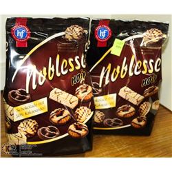 TWO BAGS OF NOBLESSE GERMAN CHOCOLATE COOKIES