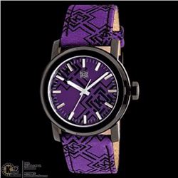 KARMA PURPLE WOVEN JACQUARD BAND WATCH