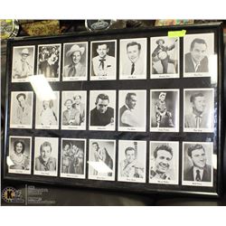 FRAMED PICTURE OF 21 COUNTRY MUSIC LEGENDS
