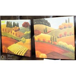 SET OF TWO  20X20 MATCHING LANDSCAPE PICS