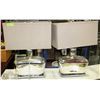 Image 1 : PAIR OF DESIGNER LARGE TABLE LAMPS WITH SHADES