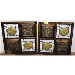 SET OF 2 - 24X24 MATCHING METAL WALL DISPLAYS