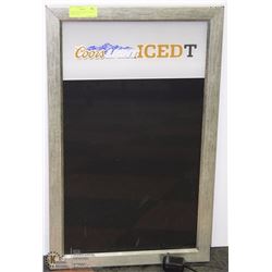 COORS LIGHT ELECTRIC LIT WALL MENU BOARD