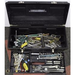 BLACK TOOL BOX & TOOLS