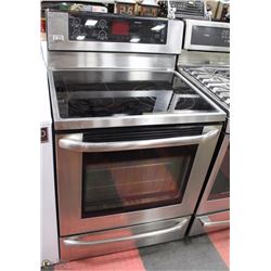 GE/LG 30" GLASS TOP CONVECTION STOVE WITH WARMING