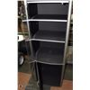 Image 2 : ADJUSTABLE BLACK&GREY WOOD ENTERTAINMENT CENTER W/
