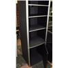 Image 3 : ADJUSTABLE BLACK&GREY WOOD ENTERTAINMENT CENTER W/