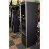 Image 4 : ADJUSTABLE BLACK&GREY WOOD ENTERTAINMENT CENTER W/