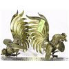 Image 1 : 2 FIGHTING ROOSTERS BRASS 10" EACH