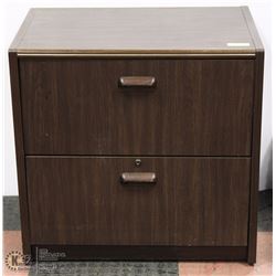 2 DRAWER WOOD LATERAL FILE CABINET, CHERRY COLOR