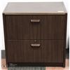 Image 1 : 2 DRAWER WOOD LATERAL FILE CABINET, CHERRY COLOR