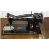 Image 2 : VINTAGE SINGER BLACK & GOLD SEWING MACHINE W/