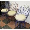 Image 1 : 3 WROUGHT IRON CHAIRS WITH CUSHIONS