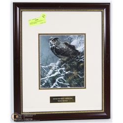 FRAMED ROBERT BATEMAN PRINT TITLED "WINTER