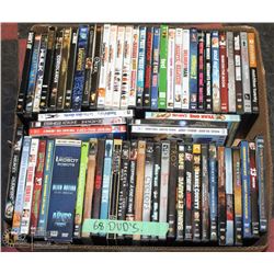 FLAT OF 68 ASSORTED DVDS