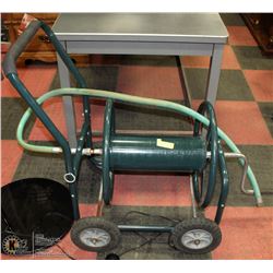 HEAVY DUTY METAL 4 WHEELED HOSE REEL CART
