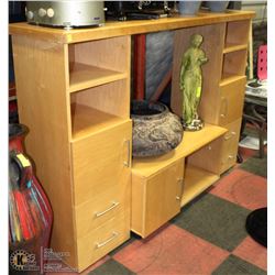 WOOD TV ENTERTAINMENT STAND