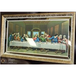 VINTAGE LAST SUPPER PICTURE  32" X 19"