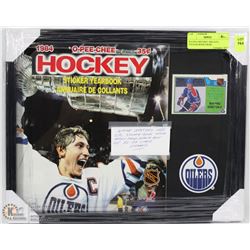 WAYNE GRETZKY 1984 O.P.C. STICKER BOOK FROM