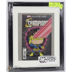 MARVEL "CHAMPIONS"  #1 VARIANT EDITION FRAMED IN