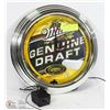 Image 1 : 13" NEON LIGHT MILLER GENUINE DRAFT CLOCK