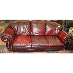 RED LEATHER SOFA