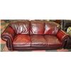 Image 1 : RED LEATHER SOFA