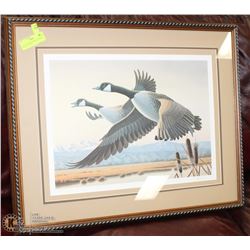 DUCKS UNLIMITED PRINT SIGNED BY ARTIST AND