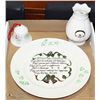 Image 1 : BLEEK IRISH WEDDING PLATE W/ DONEGAL BELL & MINI