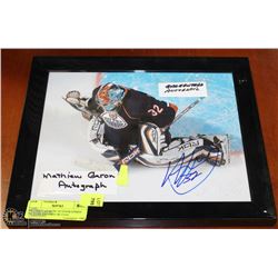 MATHIEU GARON AUTOGRAPHED PICTURE FRAMED W/ COA