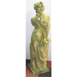 GREEN RESIN LADY STATUE 4FT HIGH