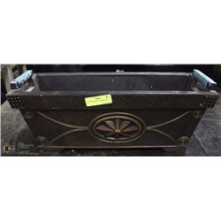 ASIAN WOODEN PLANTER 22X8X9