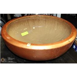 ROUND STONE CERAMIC ASIAN BOWL 22X9